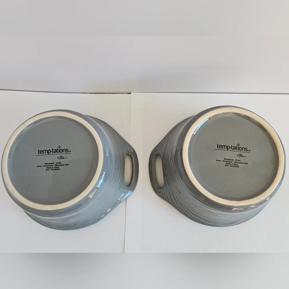 NWOT Temptations Woodland Gray Quick Cookers Small Pot with Lid Set of 2